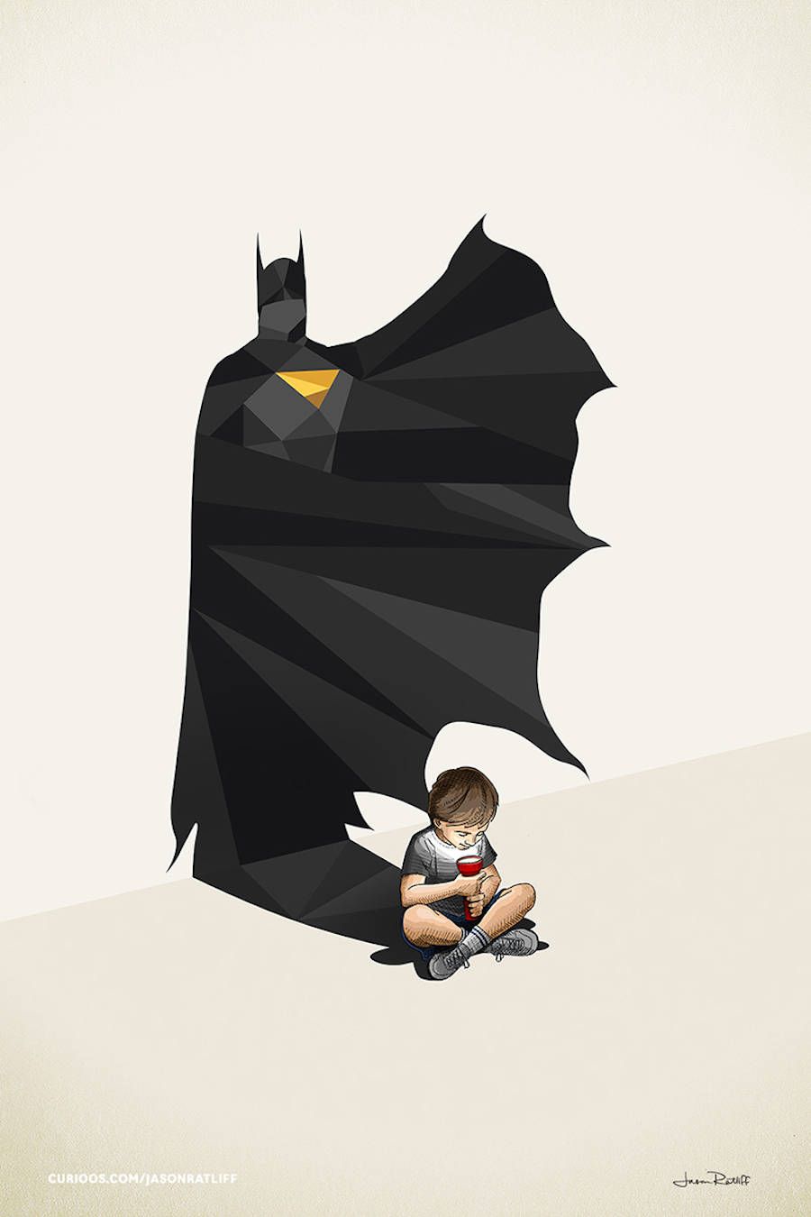 Kid Super Hero Shadow Batman