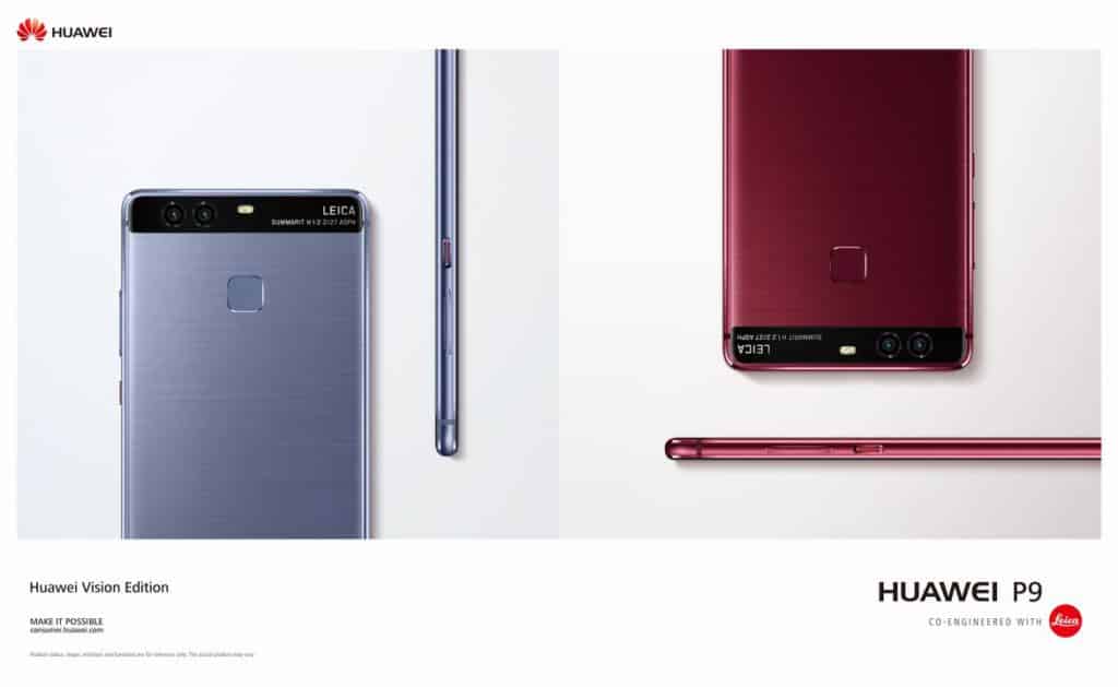 Huawei P9 Leica Red Blue