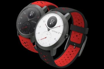 montre withings steel hr sport bracelet rouge