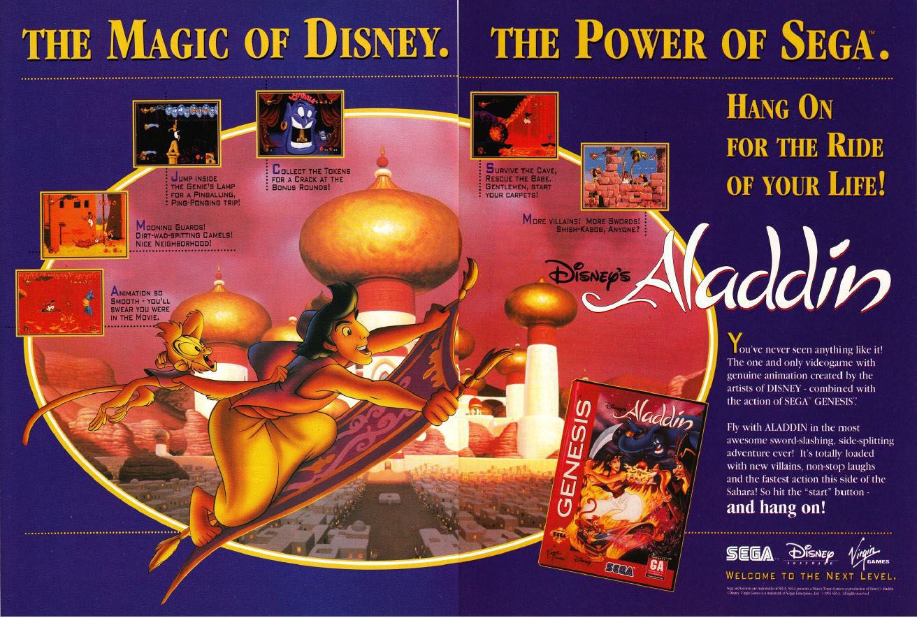 Aladdin Ad Pub Mega Drive SEGA