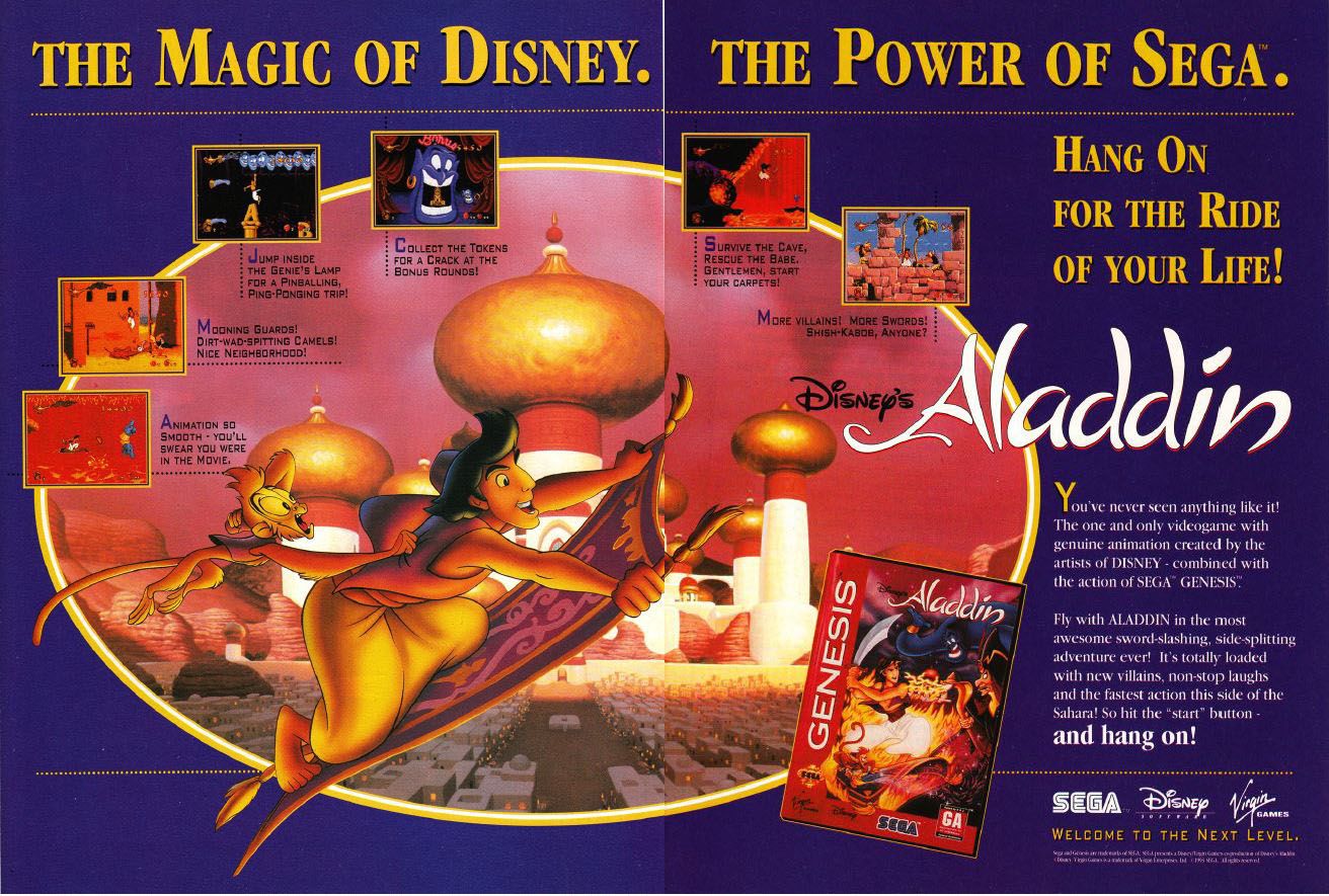 Aladdin Ad Pub Mega Drive SEGA