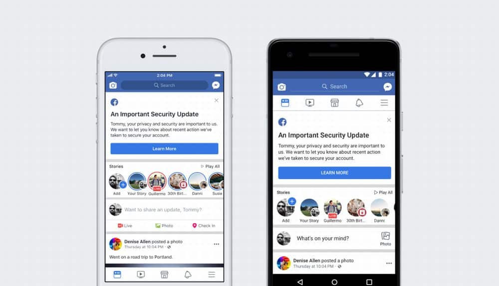 Facebook Security Update