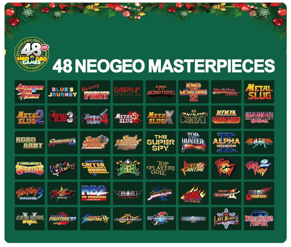 Quel sera le prix de la Neo Geo Mini ? Infos et rumeurs... - Page 7 Neo-Geo-Mini-Noel-Liste-Jeu