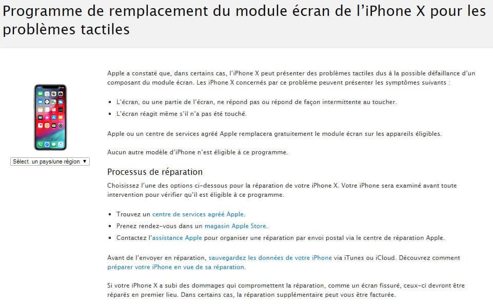 iPhone-X-bug-ecran-Apple