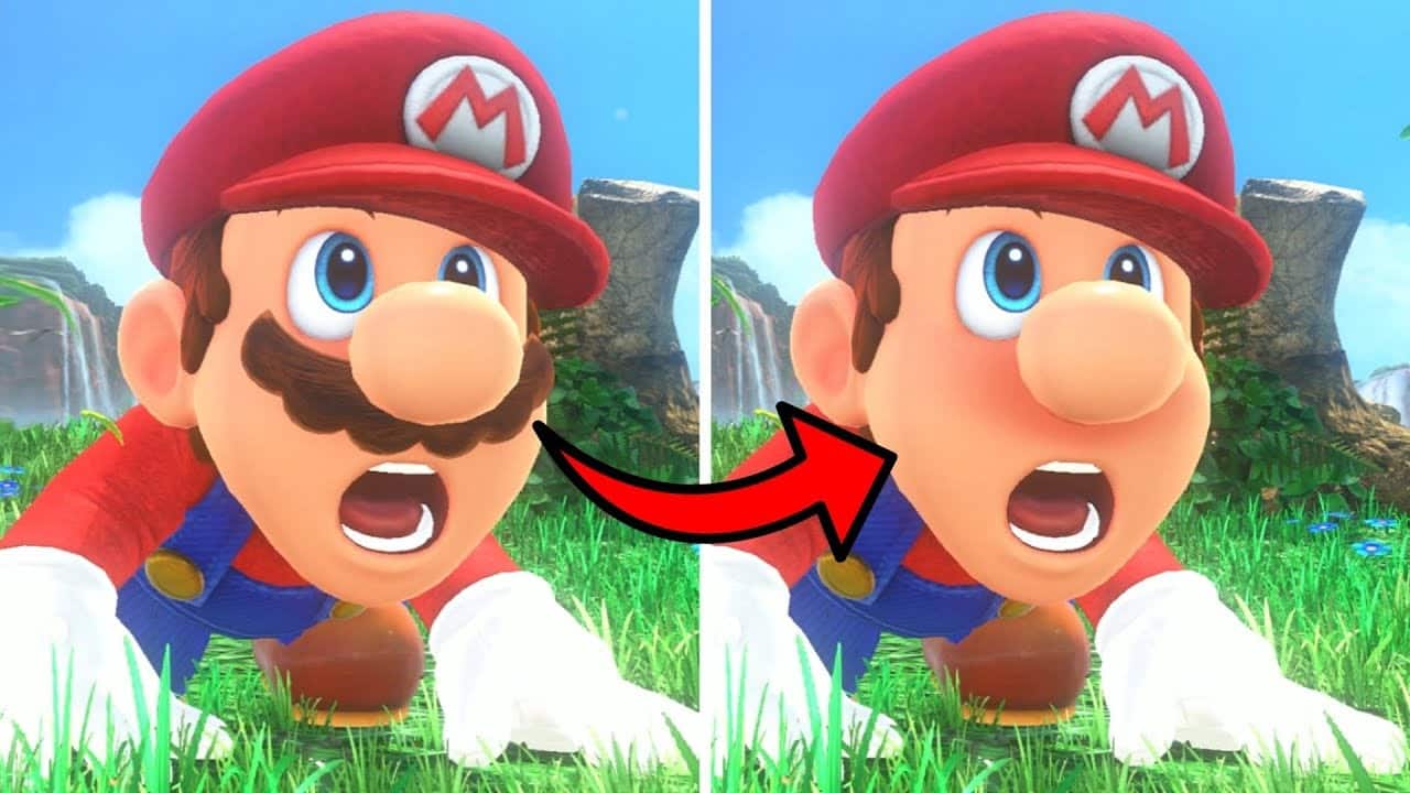 Mario Shaves Moustache