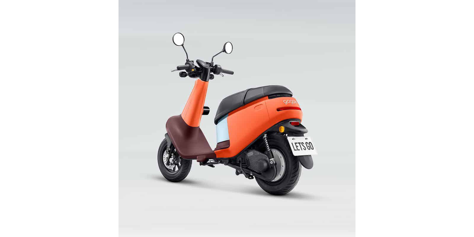 L'arrière du scooter électrique Gogoro Viva