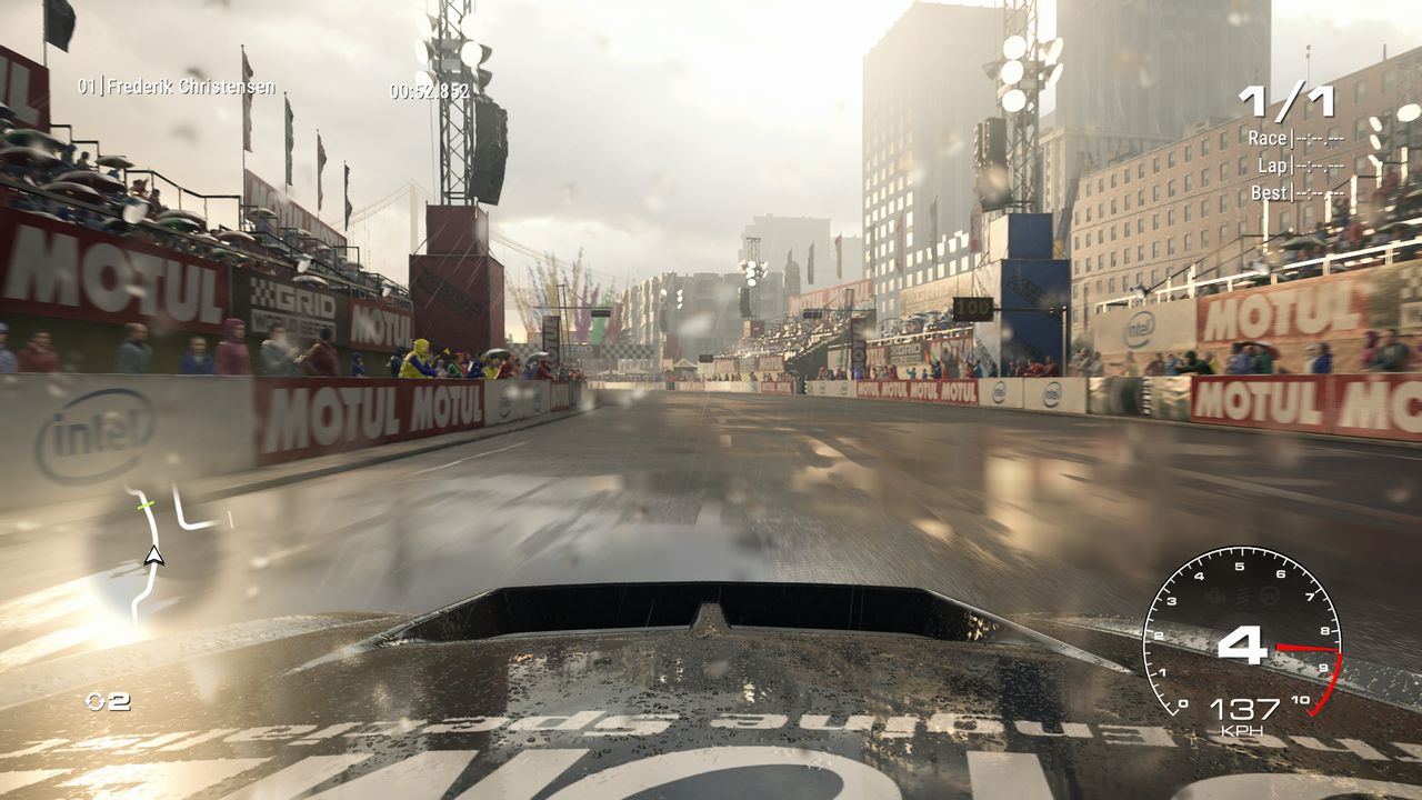 Test GRID PS4 Pro course sous la pluie