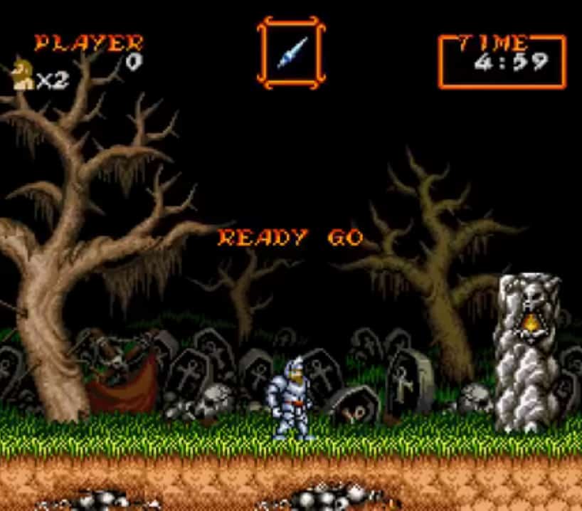 Premier niveau Super Ghouls'n Ghosts