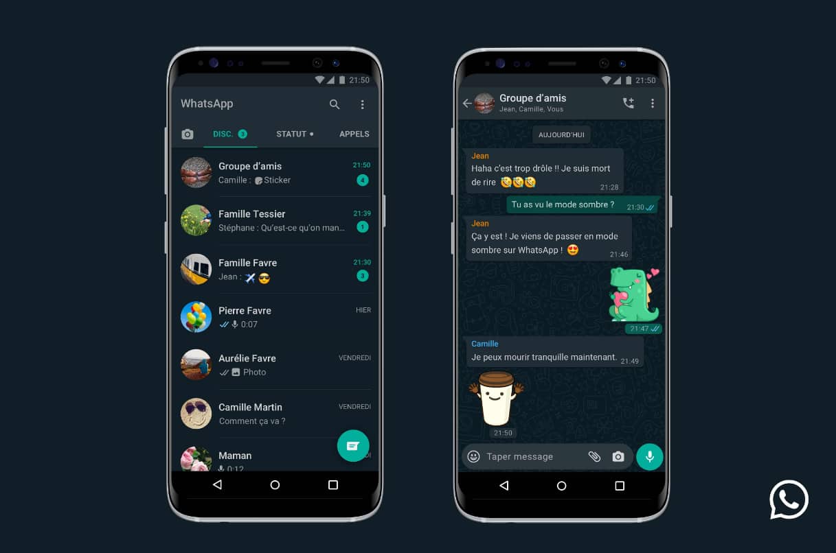 Mode Sombre WhatsApp sur Android