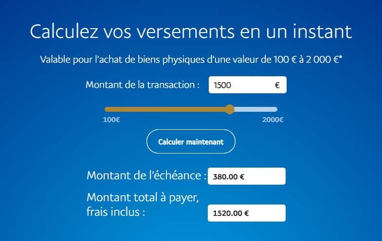 Paiement en 4 fois sur PayPal