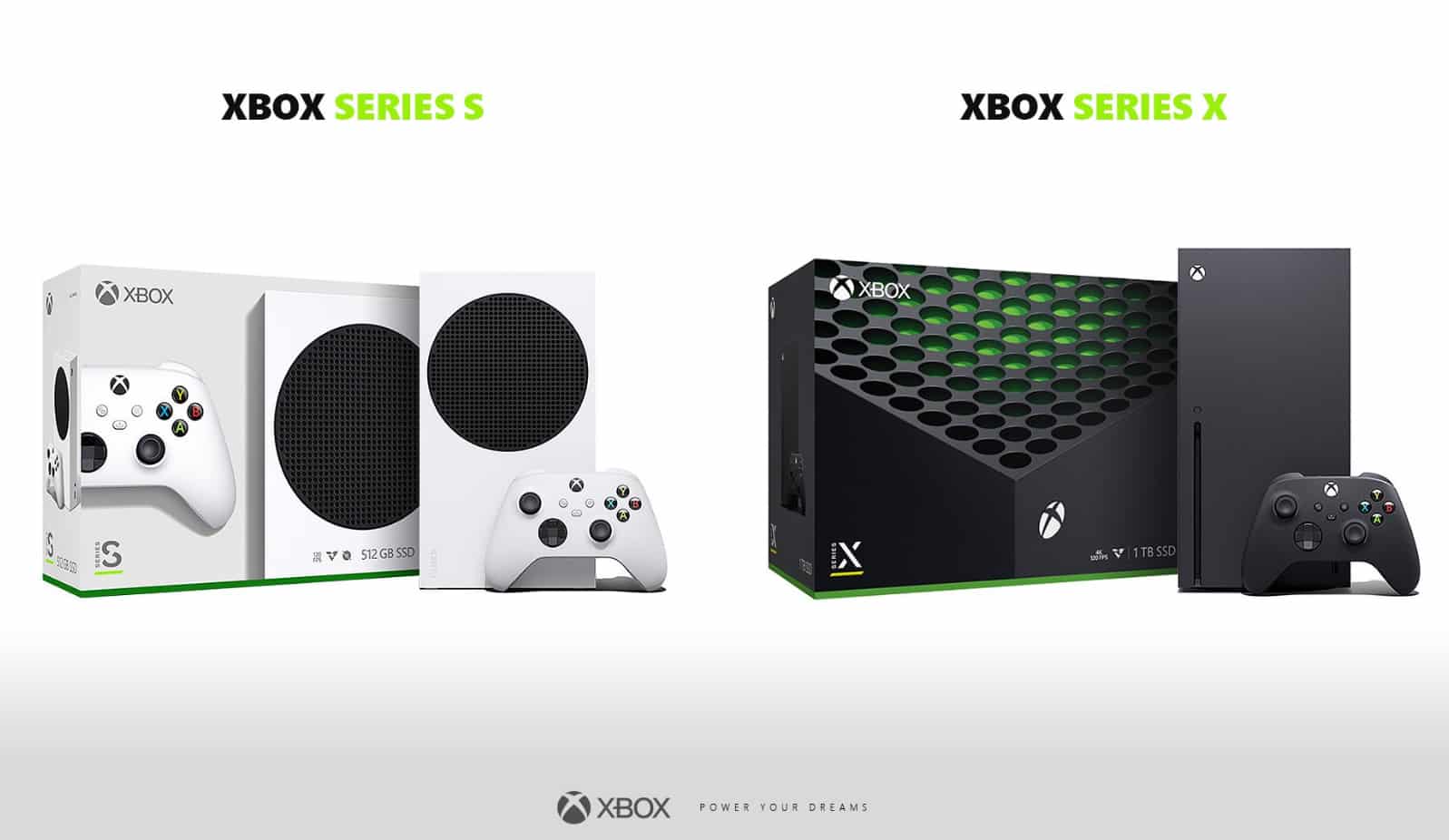 Boites Xbox Series S et Series X