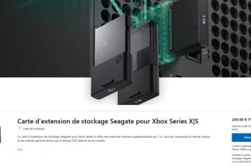 Prix France carte extension stockage Seagate Xbox Series S Series X