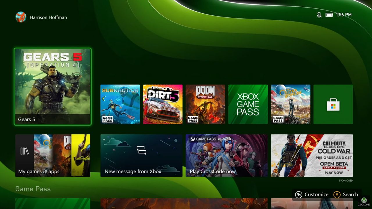 L'interface des Xbox Series S|X est identique à celle des Xbox One