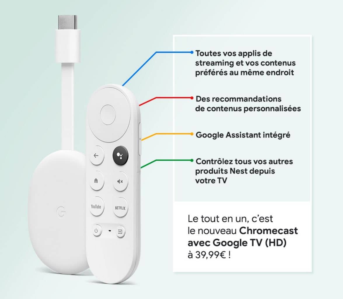 Test Chromecast avec Google TV HD 1080p 2022