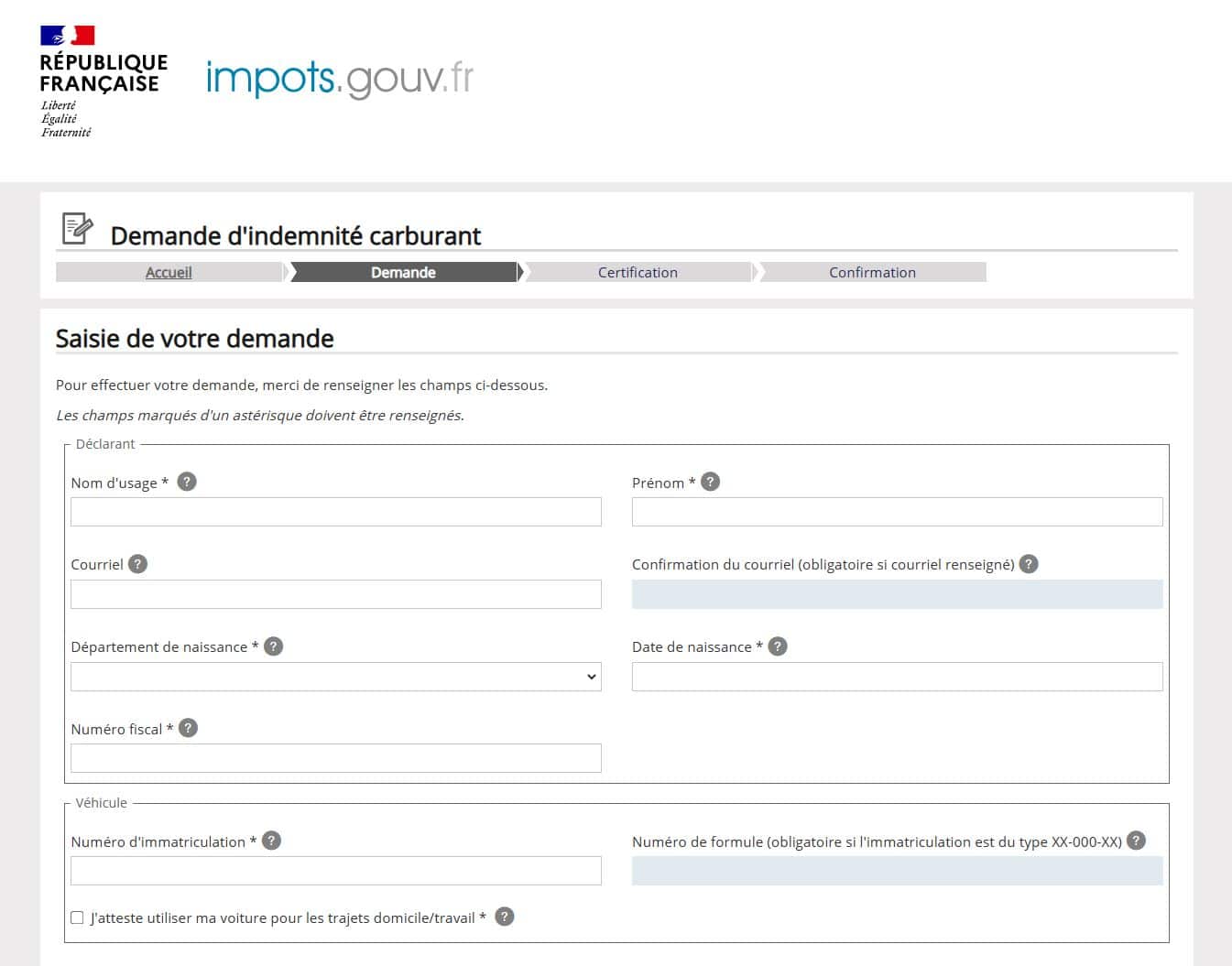 Indemnite Carburant 100€