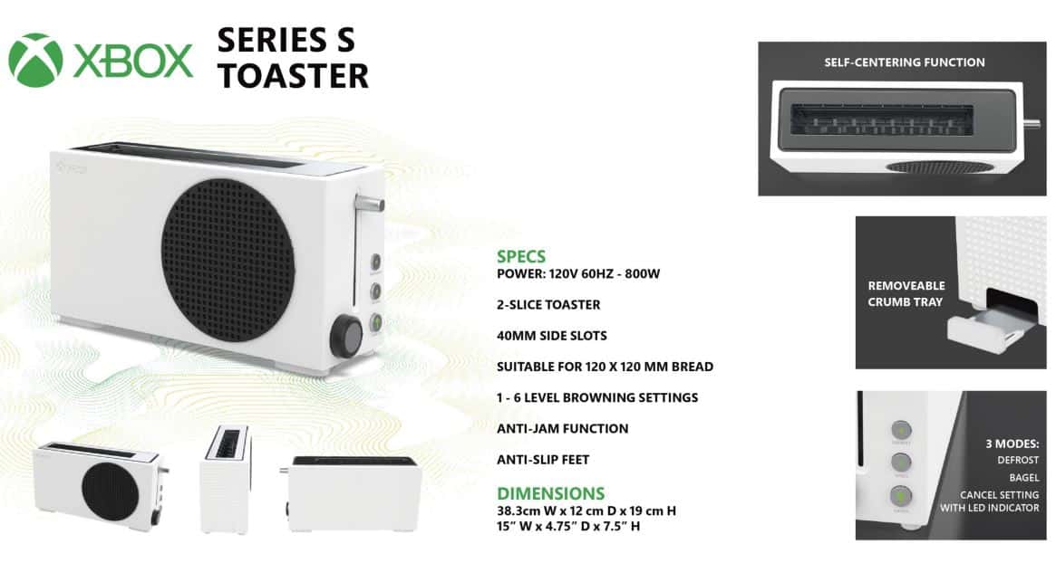 Toaster Xbox Series S grille pain
