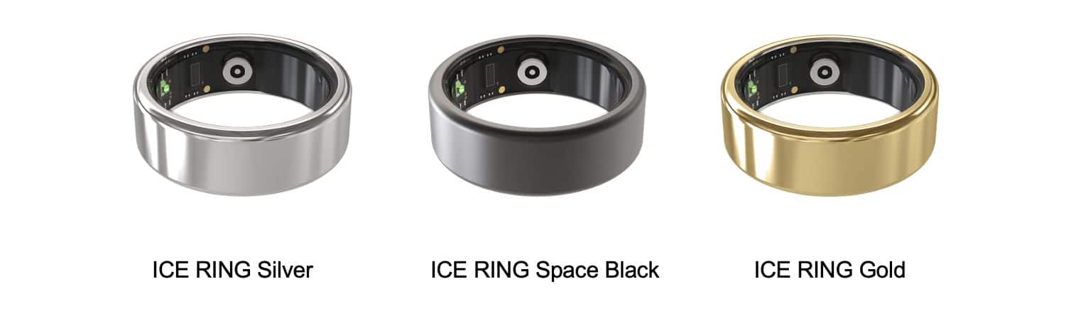 Bague Connectée SWZEC Korons - Suivi Fréquence Cardiaque, étanchéité 5 ATM, Commandes Gestuelles (Plateado, Taille 8)