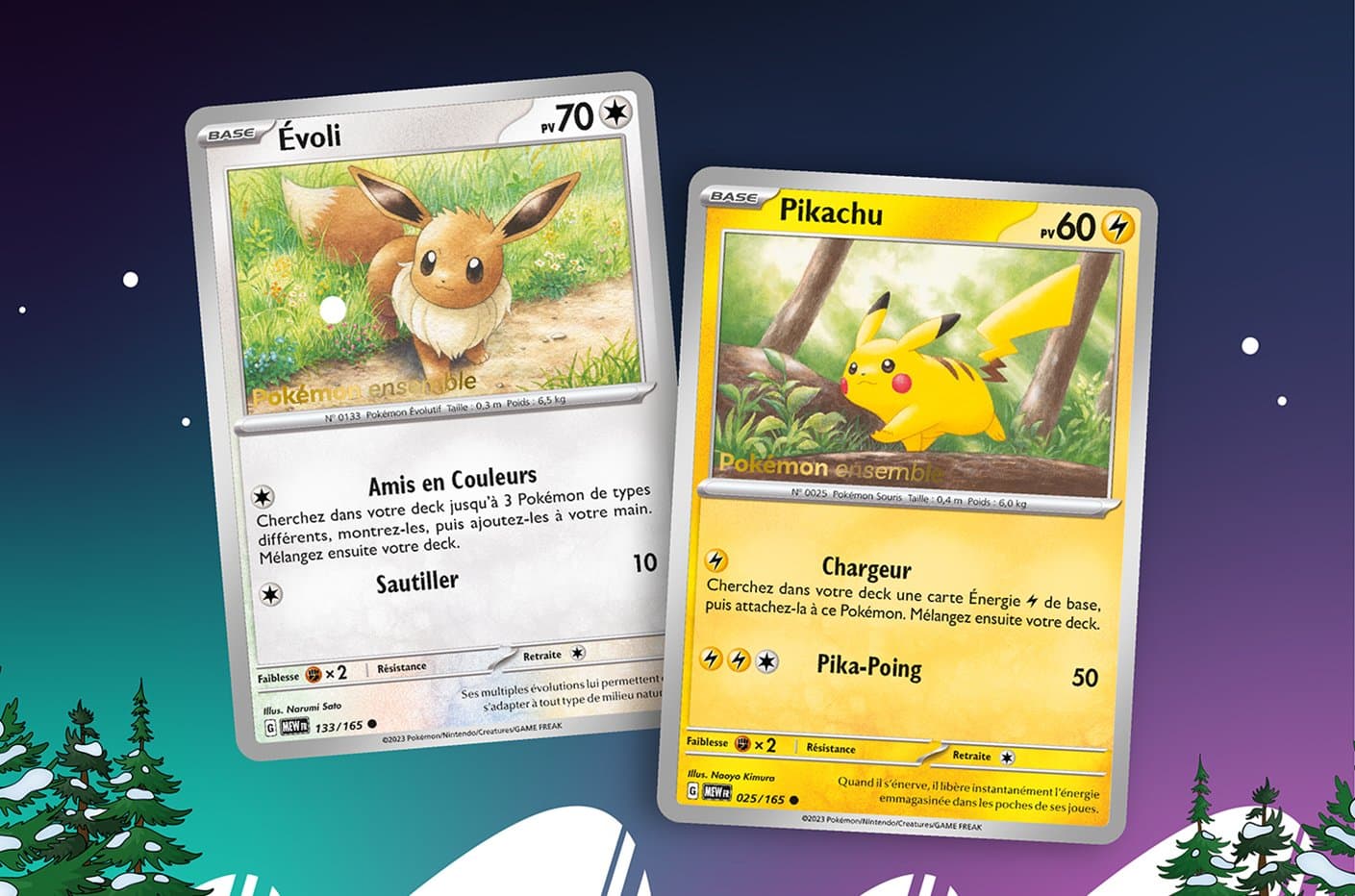 poke poste carte pikachu evoli