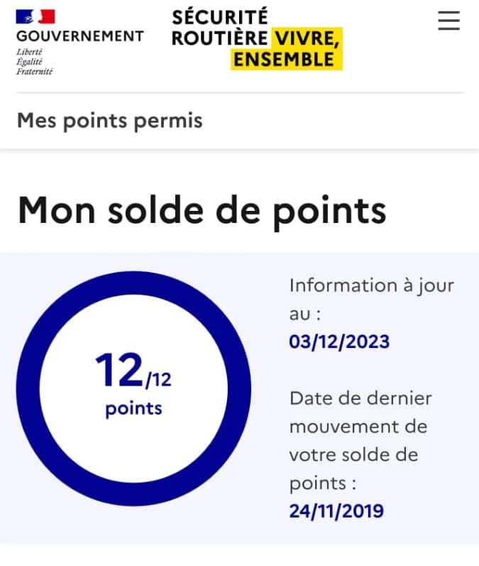 consulter points permis conduire