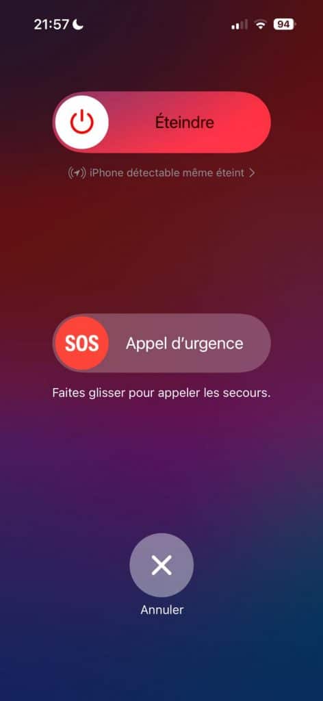 comment eteindre iphone 15