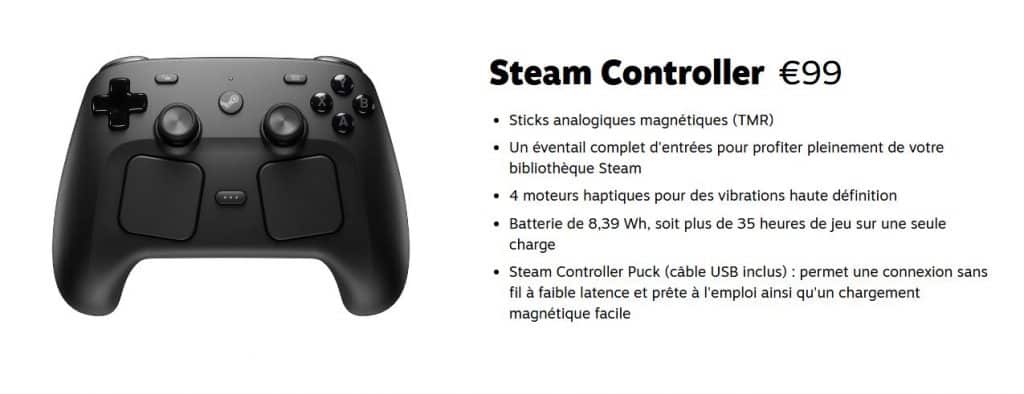 prix steam controller