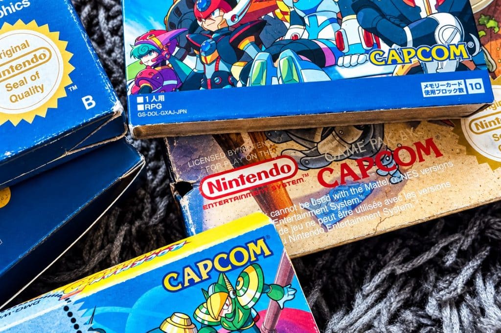 boites jeux rétro Capcom