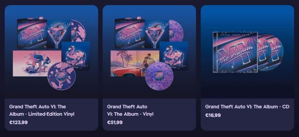 acheter disque vinyle gta VI ost