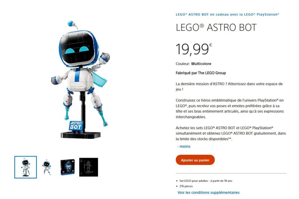 Prix du set LEGO Astro Bot de PlayStation