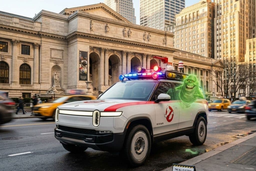 La Rivian Ecto-R1 imaginée par Rivian pour Halloween et Ghostbusters